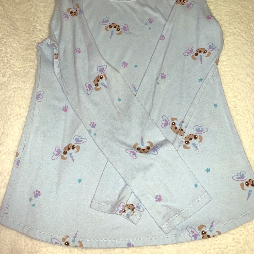 🦄 GIRLS Long sleeve puppy unicorn tee